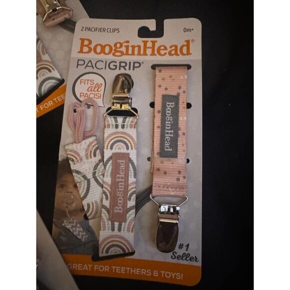 Lot of 5 booginhead pacigrip pacifier tether,cord clip bungee net - Picture 2 of 3